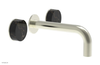 Phylrich CIRC - Wall Lavatory Set , Marble Handles 250-13 - Satin Nickel