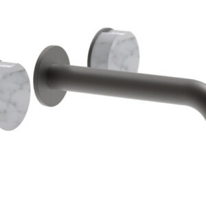 Phylrich CIRC – Wall Lavatory Set , Marble Handles 250-13 – Oil Rubbed Bronze