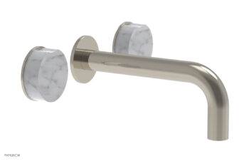 Phylrich CIRC - Wall Lavatory Set , Marble Handles 250-13 - Polished Nickel