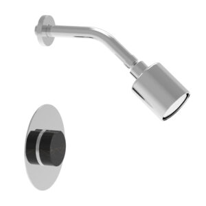 Phylrich CIRC – Pressure Balance Shower Set – Black Marble Handle 250-23 – Polished Chrome