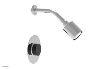 Phylrich CIRC - Pressure Balance Shower Set - Black Marble Handle 250-23 - Polished Chrome