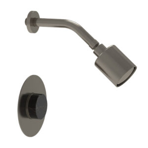 Phylrich CIRC – Pressure Balance Shower Set – Black Marble Handle 250-23 – Pewter