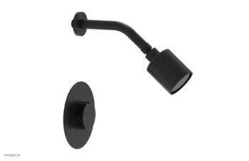 Phylrich CIRC - Pressure Balance Shower Set - Black Marble Handle 250-23 - Matte Black