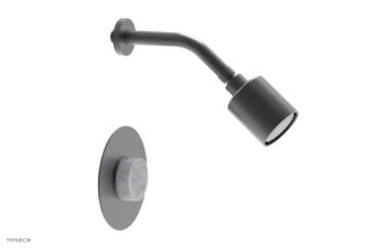 Phylrich CIRC - Pressure Balance Shower Set - White Marble Handle 250-23 - Gun Metal