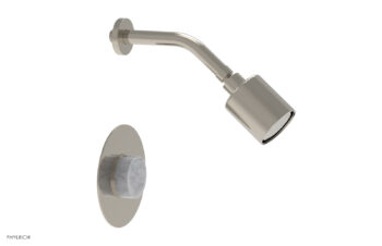 Phylrich CIRC - Pressure Balance Shower Set - White Marble Handle 250-23 - Polished Nickel