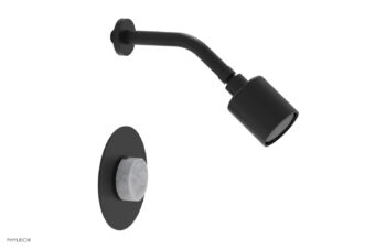 Phylrich CIRC - Pressure Balance Shower Set - White Marble Handle 250-23 - Matte Black