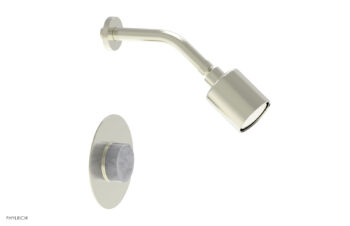Phylrich CIRC - Pressure Balance Shower Set - White Marble Handle 250-23 - Satin Nickel