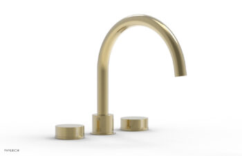 Phylrich CIRC - Deck Tub Set - High Spout Round Handles 250-40 - Polished Brass Uncoated