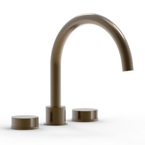 Phylrich CIRC – Deck Tub Set – High Spout Round Handles 250-40 – Antique Brass