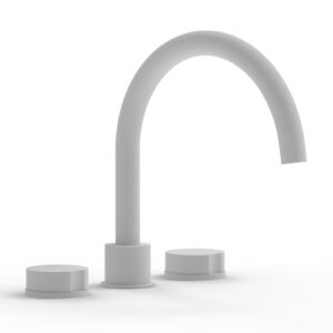 Phylrich CIRC – Deck Tub Set – High Spout Round Handles 250-40 – Satin White