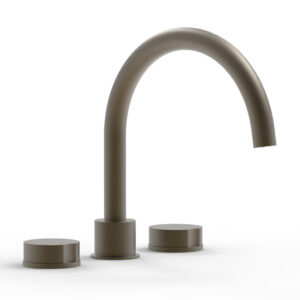 Phylrich CIRC – Deck Tub Set – High Spout Round Handles 250-40 – Architectural Bronze
