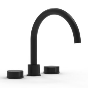 Phylrich CIRC – Deck Tub Set – High Spout Round Handles 250-40 – Matte Black