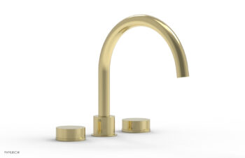 Phylrich CIRC - Deck Tub Set - High Spout Round Handles 250-40 - Polished Brass