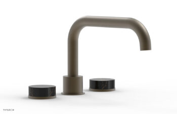 Phylrich CIRC - Deck Tub Set - Low Spout Marble Handles 250L-42 - Architectural Bronze
