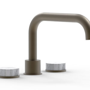 Phylrich CIRC – Deck Tub Set – Low Spout Marble Handles 250L-42 – Architectural Bronze