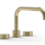 Phylrich CIRC - Deck Tub Set - Low Spout Round Handles 250L-40 - Polished Brass Uncoated