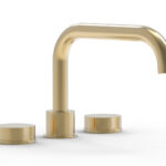 Phylrich CIRC - Deck Tub Set - Low Spout Round Handles 250L-40 - Satin Brass