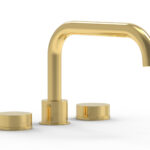 Phylrich CIRC - Deck Tub Set - Low Spout Round Handles 250L-40 - Polished Gold