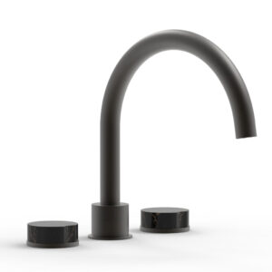 Phylrich CIRC – Deck Tub Set – High Spout Marble Handles 250-42 – Oil Rubbed Bronze