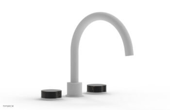 Phylrich CIRC - Deck Tub Set - High Spout Marble Handles 250-42 - Satin White