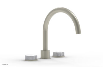 Phylrich CIRC - Deck Tub Set - High Spout Marble Handles 250-42 - Burnished Nickel