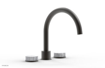Phylrich CIRC - Deck Tub Set - High Spout Marble Handles 250-42 - Oil Rubbed Bronze
