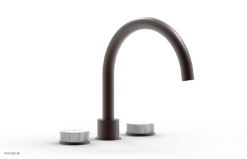 Phylrich CIRC - Deck Tub Set - High Spout Marble Handles 250-42 - Weathered Copper