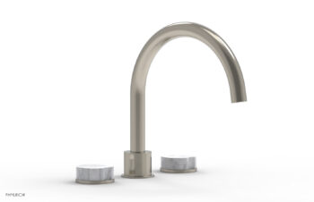 Phylrich CIRC - Deck Tub Set - High Spout Marble Handles 250-42 - Polished Nickel