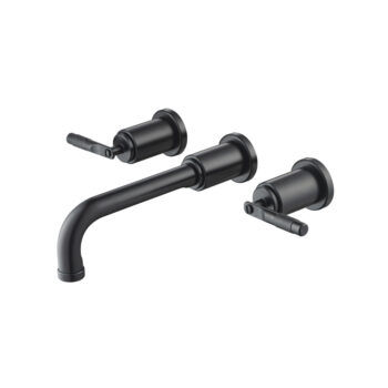 Isenberg Two Handle Wall Mounted Bathroom Faucet In Matte Black