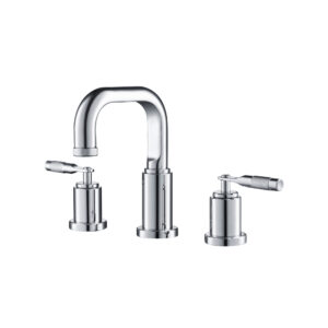 Isenberg Three Hole 8″ Widespread Two Handle Bathroom Faucet In Chrome