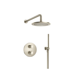 Isenberg Two Output Shower Set With Shower Head And Hand Held In Brushed Nickel