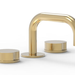 Phylrich CIRC – Widespread Faucet – Low Spout 250L-01 – Satin Brass