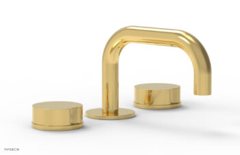 Phylrich CIRC - Widespread Faucet - Low Spout 250L-01 - Polished Gold