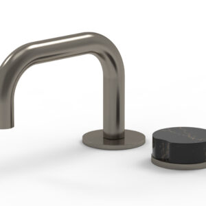Phylrich CIRC – Single Handle Faucet – Low Spout, Marble Handle 250L-06 – Pewter