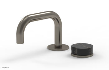 Phylrich CIRC - Single Handle Faucet - Low Spout, Marble Handle 250L-06 - Pewter