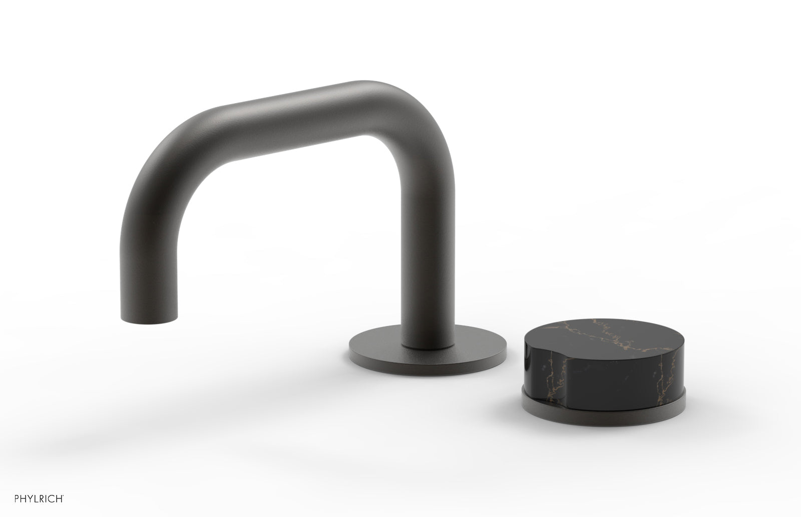 Phylrich CIRC - Single Handle Faucet - Low Spout, Marble Handle 250L-06 - Oil Rubbed Bronze