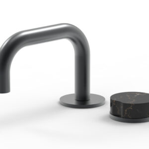 Phylrich CIRC – Single Handle Faucet – Low Spout, Marble Handle 250L-06 – Gun Metal