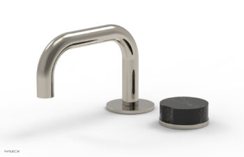 Phylrich CIRC - Single Handle Faucet - Low Spout, Marble Handle 250L-06 - Polished Nickel