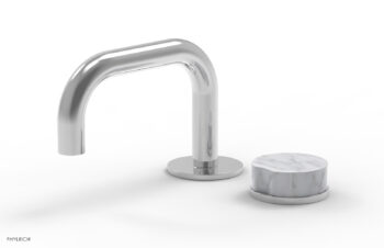 Phylrich CIRC - Single Handle Faucet - Low Spout, Marble Handle 250L-06 - Polished Chrome