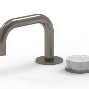 Phylrich CIRC – Single Handle Faucet – Low Spout, Marble Handle 250L-06 – Pewter