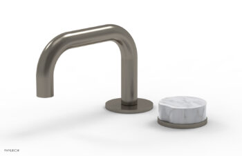 Phylrich CIRC - Single Handle Faucet - Low Spout, Marble Handle 250L-06 - Pewter