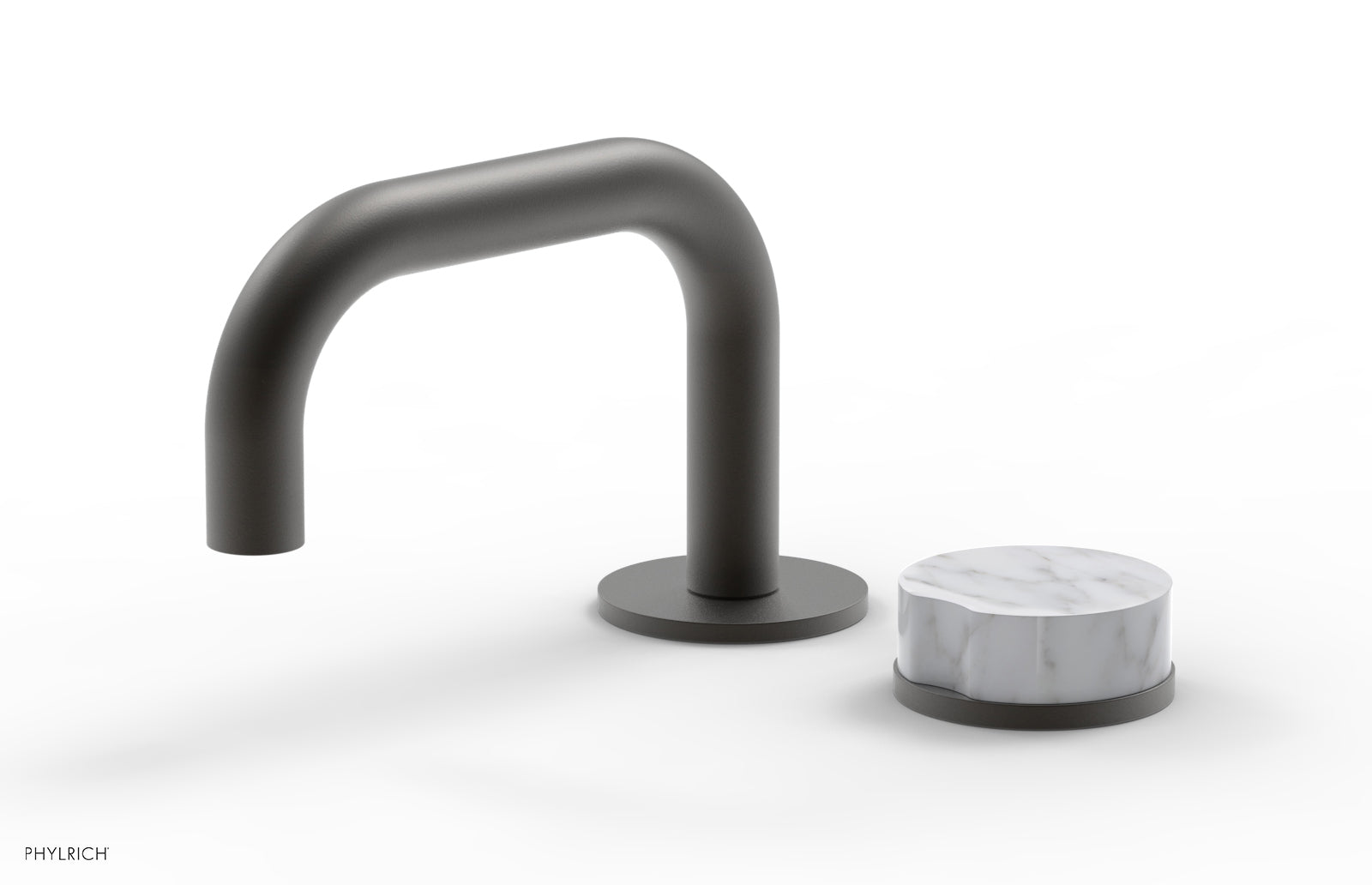 Phylrich CIRC - Single Handle Faucet - Low Spout, Marble Handle 250L-06 - Oil Rubbed Bronze