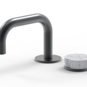 Phylrich CIRC – Single Handle Faucet – Low Spout, Marble Handle 250L-06 – Gun Metal