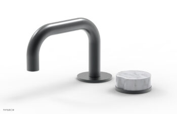 Phylrich CIRC - Single Handle Faucet - Low Spout, Marble Handle 250L-06 - Gun Metal