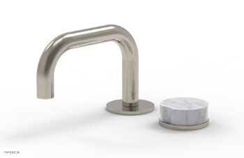 Phylrich CIRC - Single Handle Faucet - Low Spout, Marble Handle 250L-06 - Polished Nickel