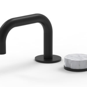 Phylrich CIRC – Single Handle Faucet – Low Spout, Marble Handle 250L-06 – Matte Black
