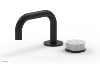Phylrich CIRC - Single Handle Faucet - Low Spout, Marble Handle 250L-06 - Matte Black
