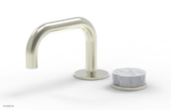 Phylrich CIRC - Single Handle Faucet - Low Spout, Marble Handle 250L-06 - Satin Nickel