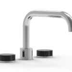 Phylrich CIRC - Deck Tub Set - Low Spout Marble Handles 250L-42 - Polished Chrome