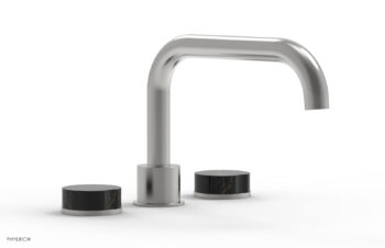 Phylrich CIRC - Deck Tub Set - Low Spout Marble Handles 250L-42 - Satin Chrome